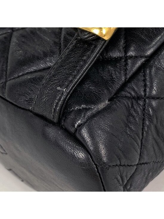 Chanel CC Logo Backpack Leather Black main image 9